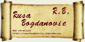 Rusa Bogdanović vizit kartica